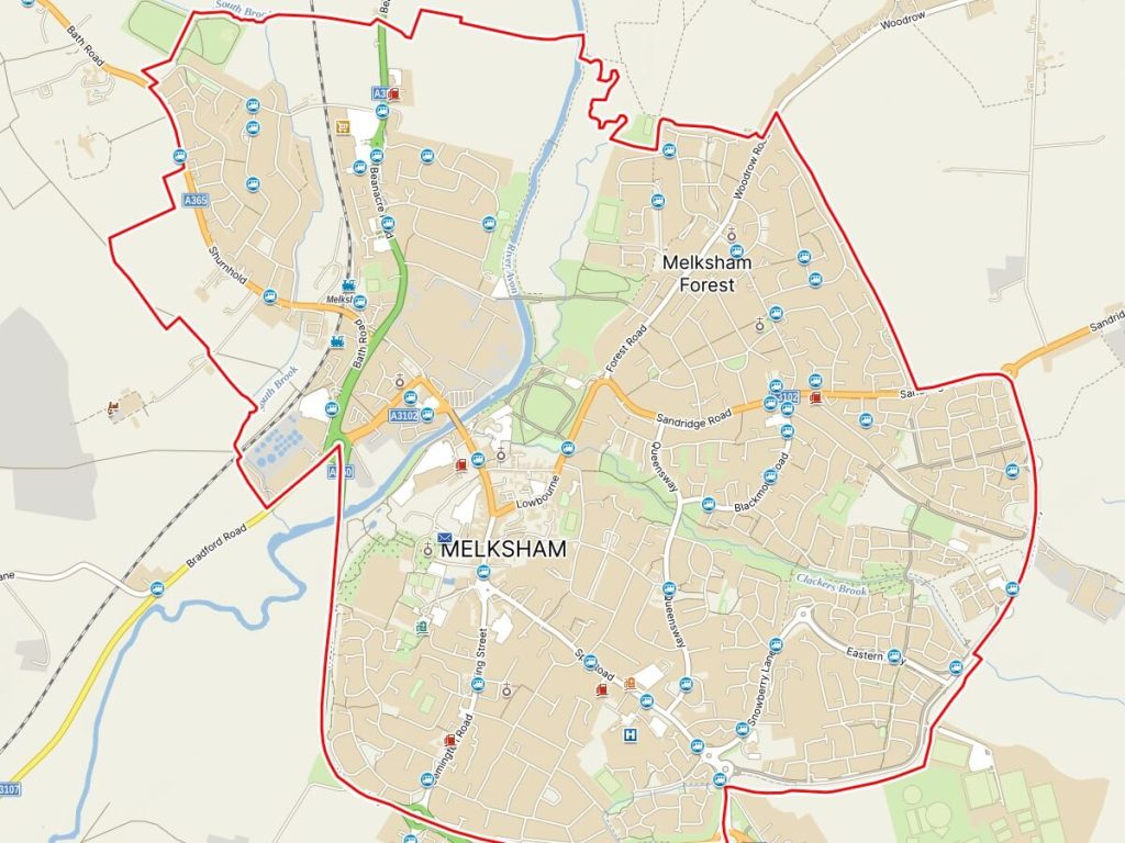 Map of Melksham